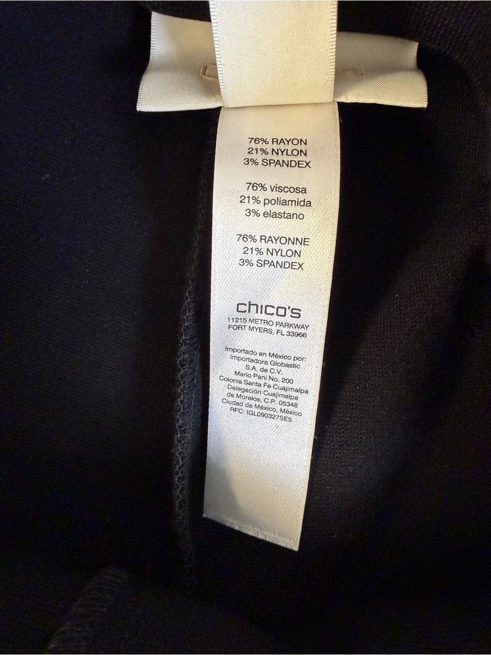 Chico's Women’s Dress Pants Slim Straight With Elastic Invisable Waist 00 Short - Picture 10 of 15